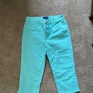 Talbots teal pedal pushers